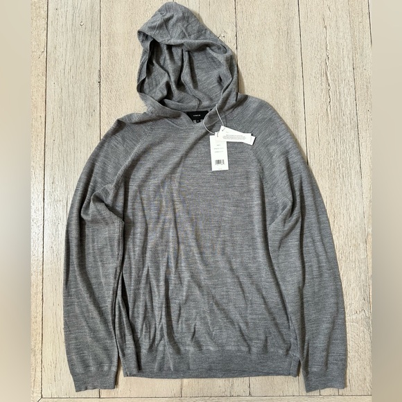 Vince Men’s Extrafine Merino Wool Pullover Hoodie